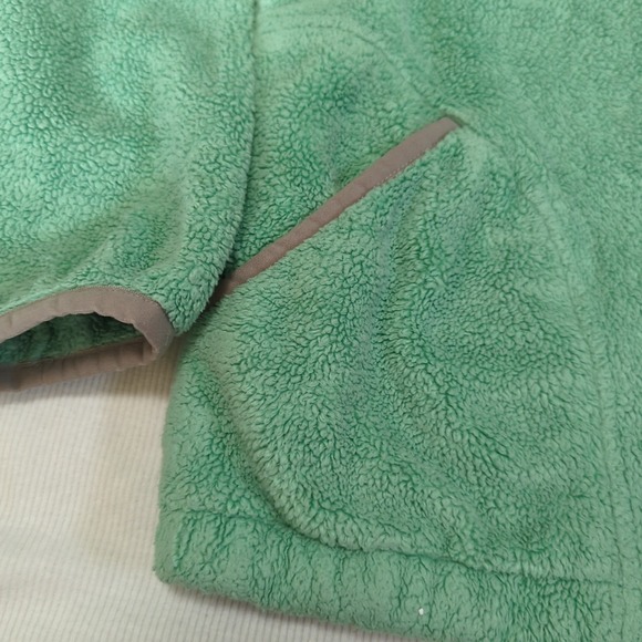The North Face Hoodie Fleece Girls Large 14/16 Sea Green Full Zip Jacket 320 - Picture 3 of 7
